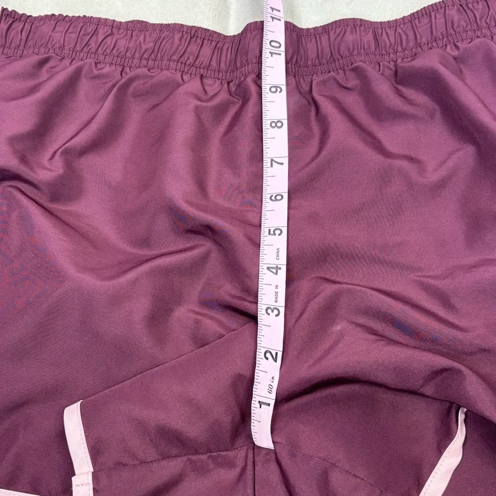 Athletic Works XL 16-18‎ Athletic Shorts Burgundy Lined Elastic Waist Activewear